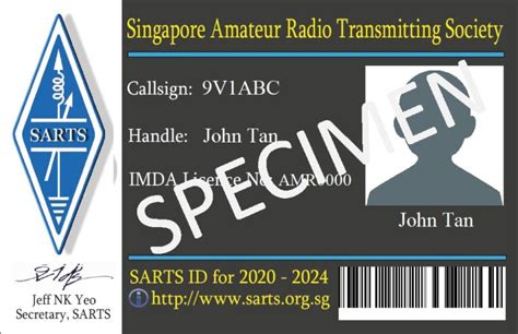 Singapore Amateur Radio Transmitting Society – SARTS.